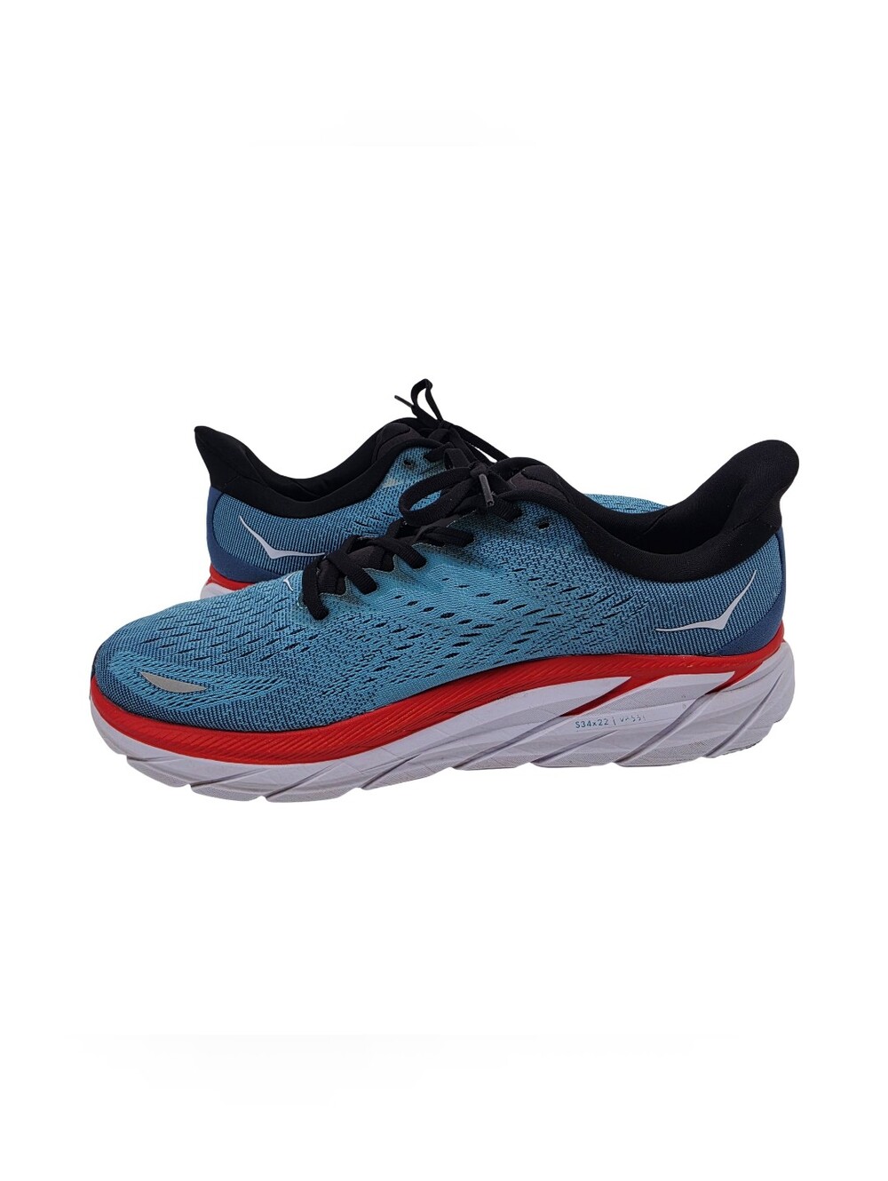 HOKA Men's Clifton 8 Sneakers Everyday Trainer Real Teal Aquarelle 10.5 Wide - Picture 4 of 11